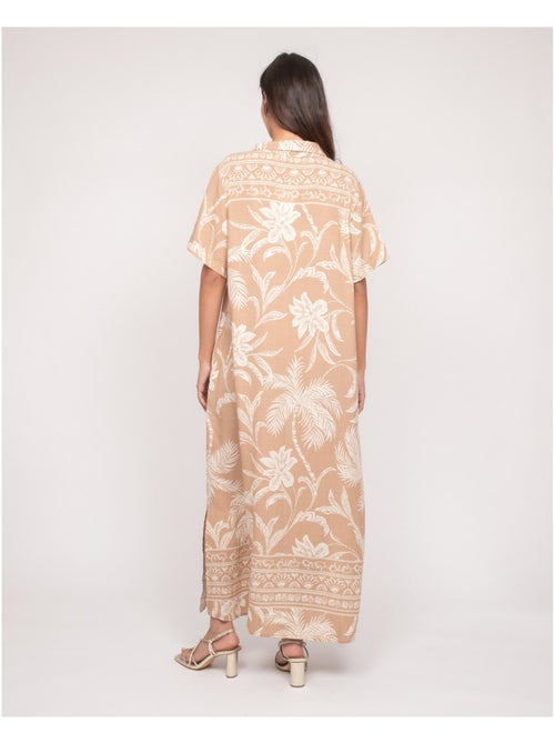Vestido largo camisero estampado ILIAGO - Kiabi Vestido largo camisero estampado ILIAGO - Kiabi