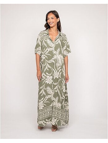 Vestido largo camisero estampado ILIAGO