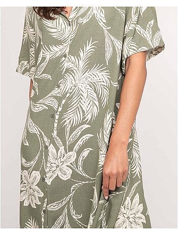 Vestido largo camisero estampado ILIAGO
