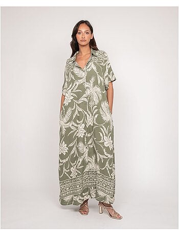 Vestido largo camisero estampado ILIAGO