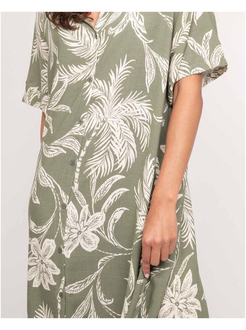 Vestido largo camisero estampado ILIAGO - Kiabi Vestido largo camisero estampado ILIAGO - Kiabi