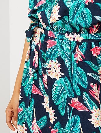 Vestido largo con abertura - Kiabi