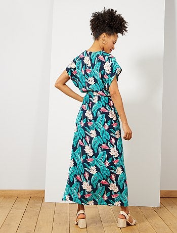 Vestido largo con abertura - Kiabi