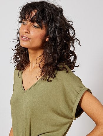 Vestido largo con abertura - Kiabi