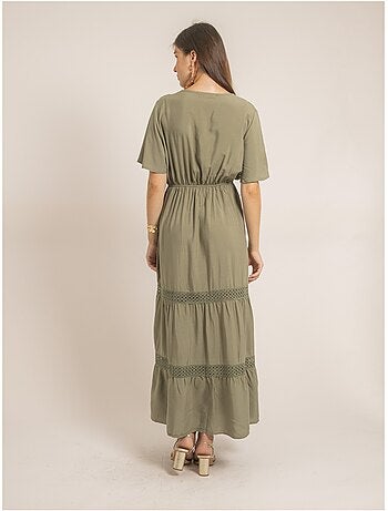 Vestido largo con bordados IREANE