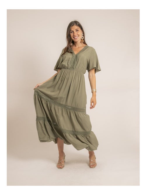 Vestido largo con bordados IREANE - Kiabi