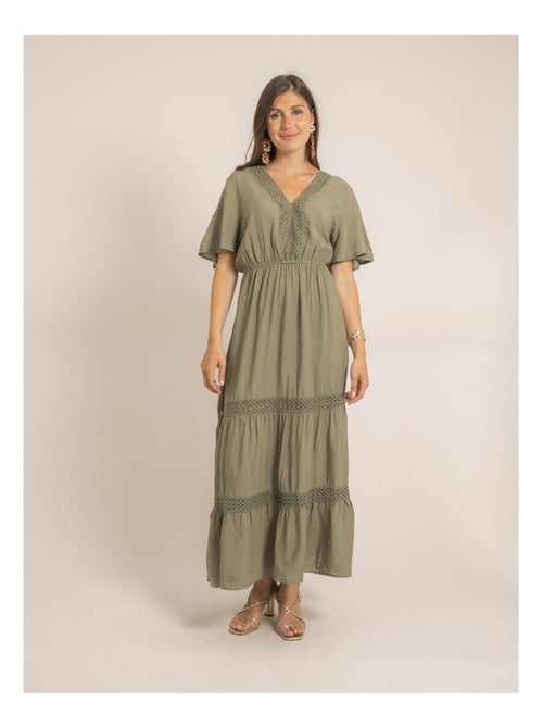Vestido largo con bordados IREANE - Kiabi