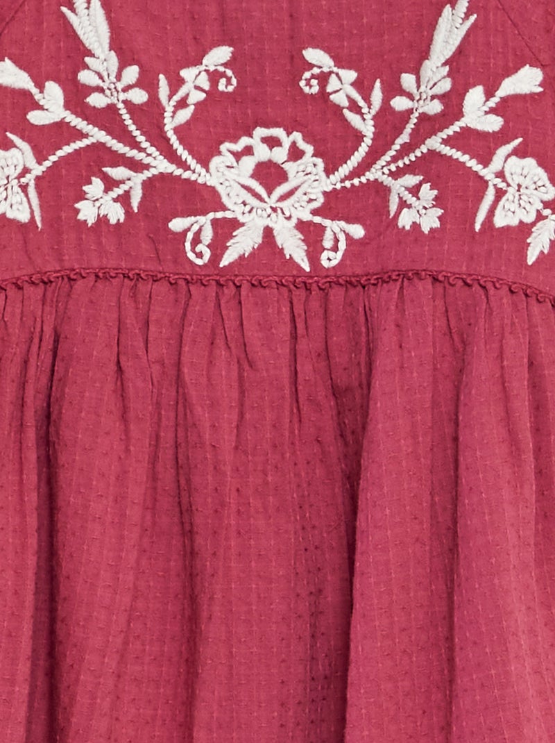 Vestido largo con bordados PURPURA - Kiabi