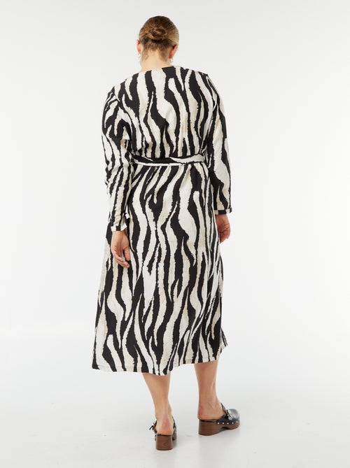 Vestido largo con cierre de botones completo - Kiabi