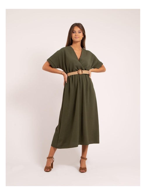 Vestido largo con cinturón ICALEST - Kiabi