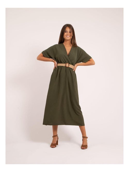 Vestido largo con cinturón ICALEST - Kiabi