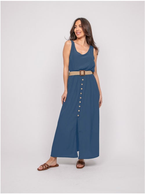 Vestido largo con cinturón ILANEL - Kiabi
