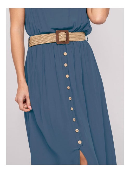 Vestido largo con cinturón ILANEL - Kiabi