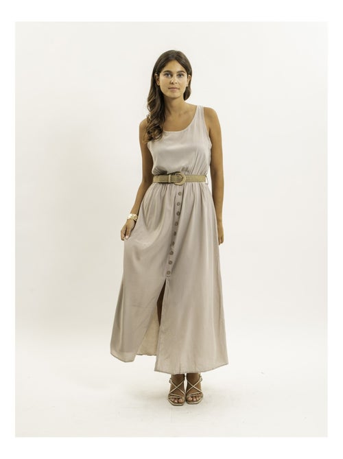 Vestido largo con cinturón ILANEL - Kiabi Vestido largo con cinturón ILANEL - Kiabi