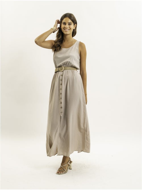 Vestido largo con cinturón ILANEL - Kiabi Vestido largo con cinturón ILANEL - Kiabi