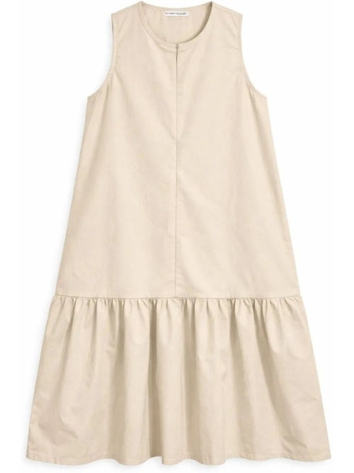 Vestido largo con cuello de tippet y detalle de volante mixray - Kiabi Vestido largo con cuello de tippet y detalle de volante mixray - Kiabi