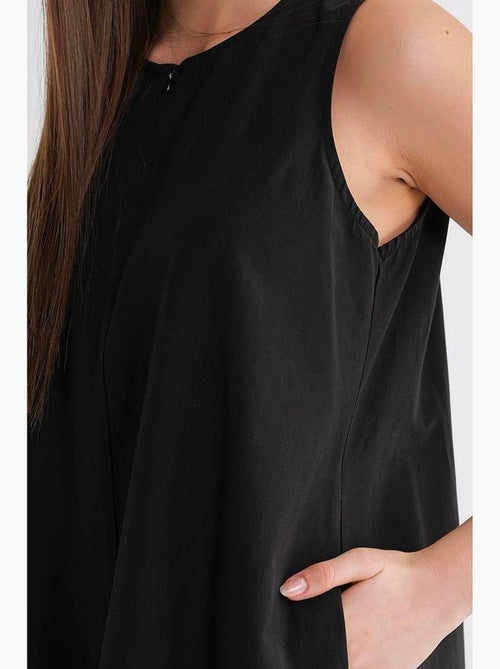 Vestido largo con cuello de tippet y detalle de volante mixray - Kiabi Vestido largo con cuello de tippet y detalle de volante mixray - Kiabi
