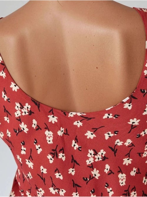 Vestido largo con cuello en u y estampado floral de allower hiccup - Kiabi Vestido largo con cuello en u y estampado floral de allower hiccup - Kiabi