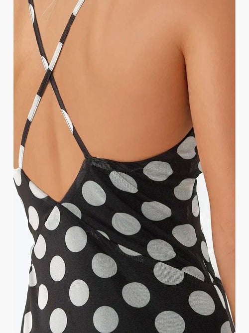 Vestido largo con cuello en v texturizado hiccup - Kiabi