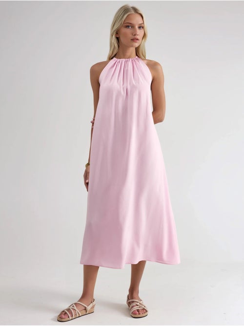 Vestido largo con detalle drapeado busem - Kiabi Vestido largo con detalle drapeado busem - Kiabi