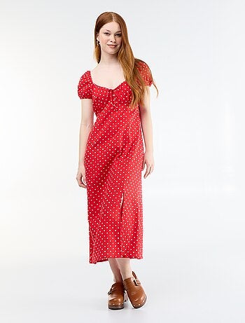 Vestido largo con escote bardot