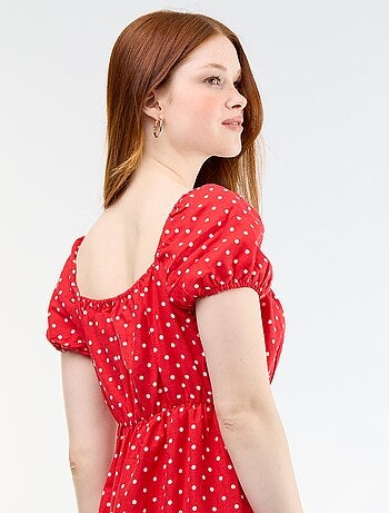 Vestido largo con escote bardot