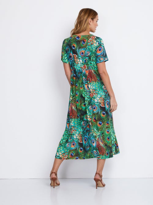 Vestido largo con escote envolvente - Afibel - Kiabi