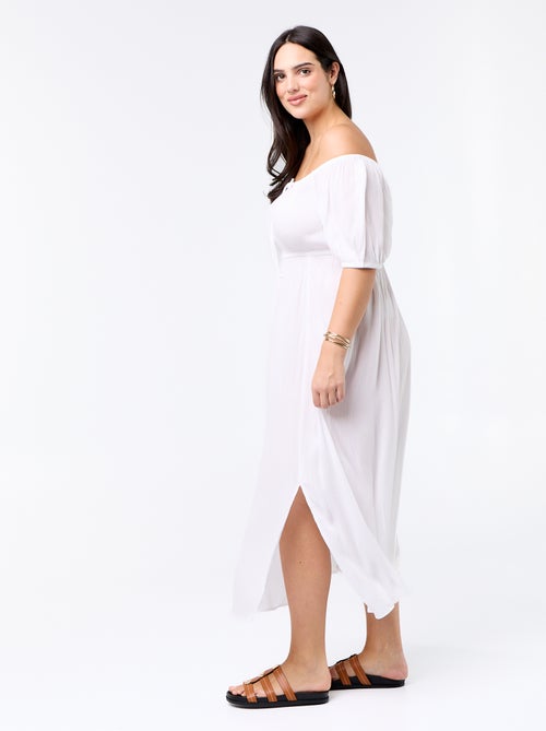Vestido largo con escote redondo - Kiabi