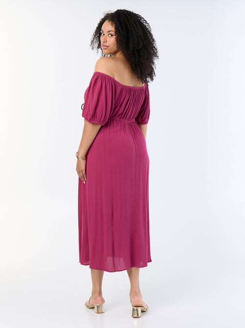 Vestido largo con escote redondo - Kiabi Vestido largo con escote redondo - Kiabi