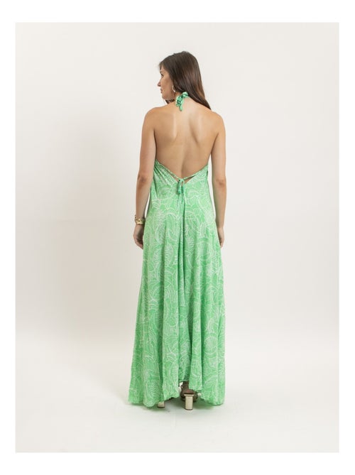 Vestido largo con espalda descubierta IPIZA - Kiabi Vestido largo con espalda descubierta IPIZA - Kiabi
