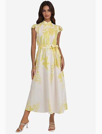 Vestido largo con estampado floral hiccup