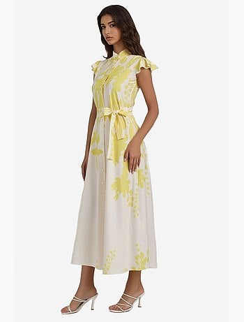 Vestido largo con estampado floral hiccup