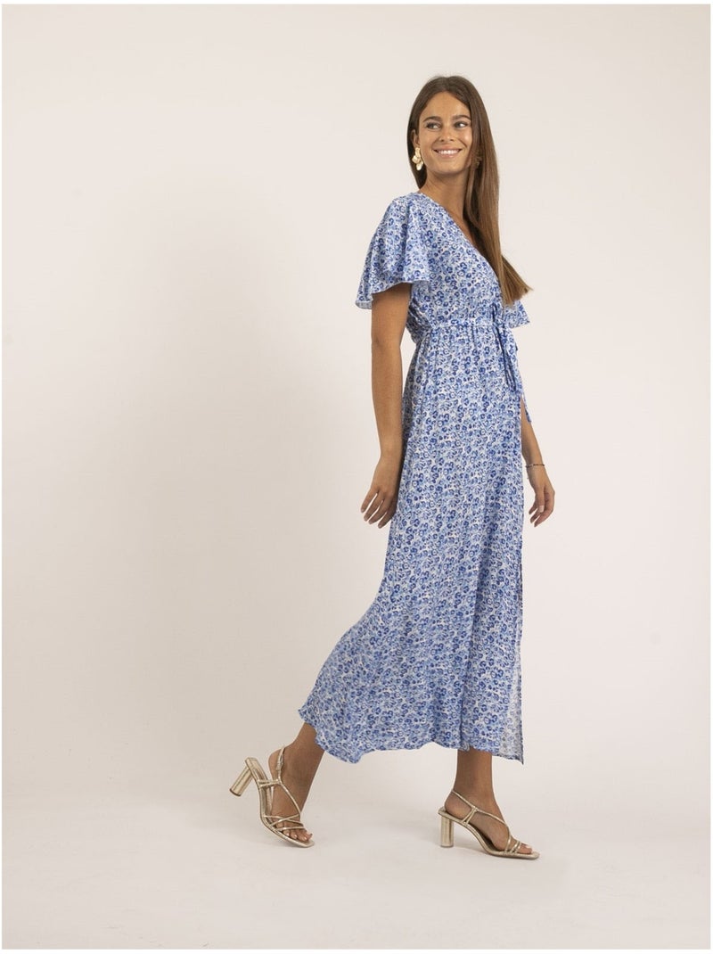 Vestido largo con estampado IFAM Azul - Kiabi