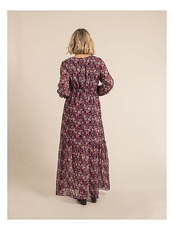 Vestido largo con estampado IGNACIA