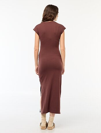 Vestido largo con frunces