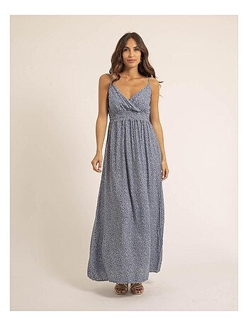 Vestido largo con motivos IBALMIE