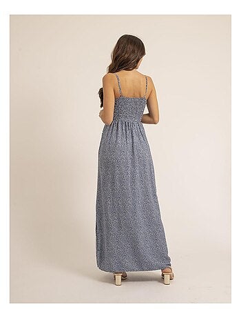 Vestido largo con motivos IBALMIE