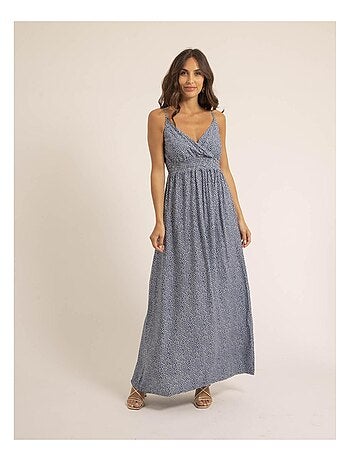 Vestido largo con motivos IBALMIE