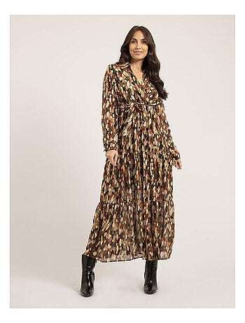 Vestido largo con motivos IDETTA