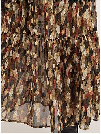 Vestido largo con motivos IDETTA