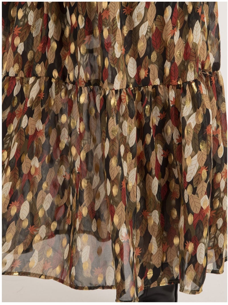 Vestido largo con motivos IDETTA Caqui - Kiabi