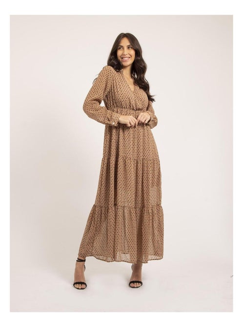 Vestido largo con motivos IDYANA - Kiabi