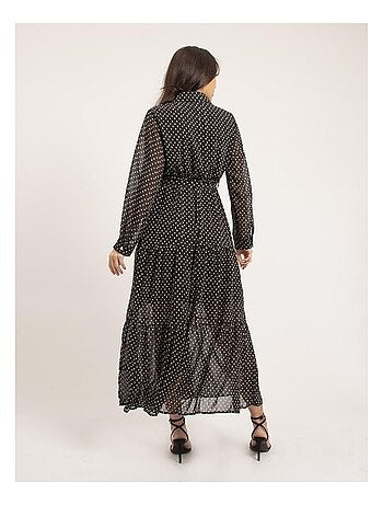 Vestido largo con motivos IDYANA