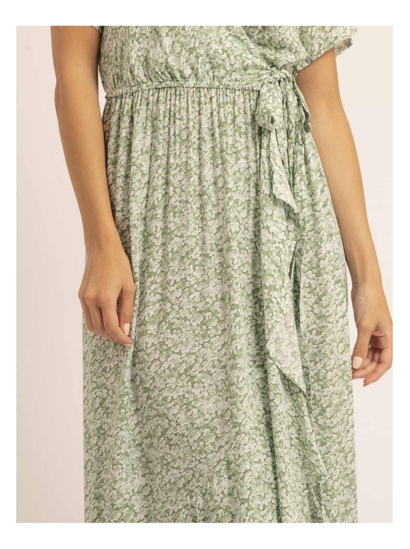 Vestido largo con motivos igaelle Verde - Kiabi