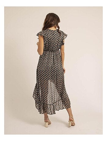 Vestido largo con motivos IGALIE