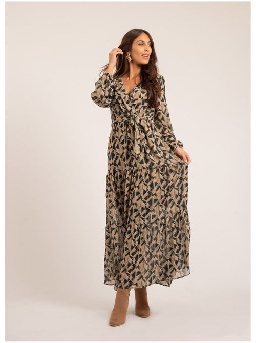 Vestido largo con motivos IVINA - Kiabi