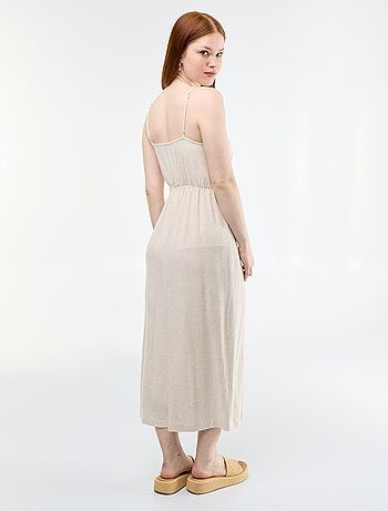 Vestido largo con tirantes finos ajustables