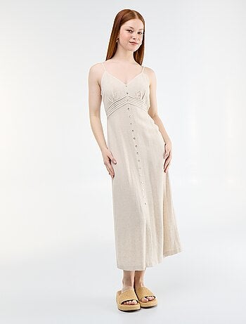 Vestido largo con tirantes finos ajustables