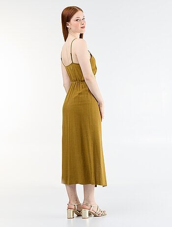 Vestido largo con tirantes finos ajustables