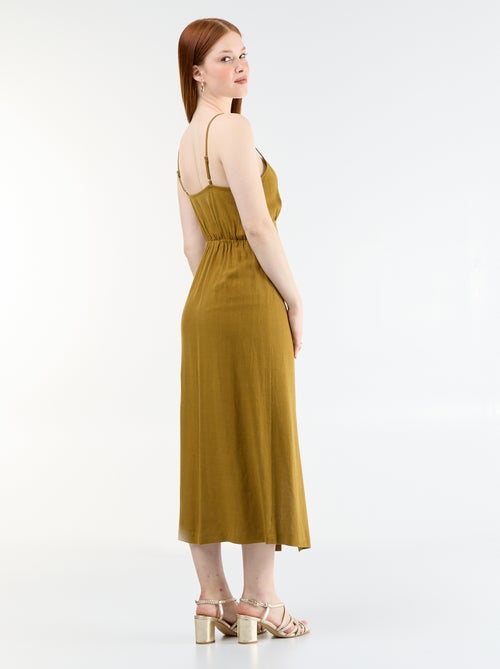 Vestido largo con tirantes finos ajustables - Kiabi